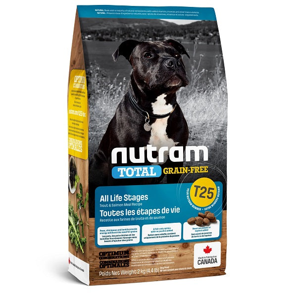 Nutram Total T25 pour Chien Sans Grains Saumon et Truite 4.4lbs - La boite à Penny
