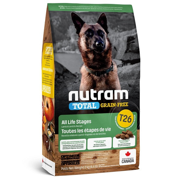 Nutram Total T26 pour Chien Sans Grains Agneau et Lentilles 4.4lbs - La boite à Penny