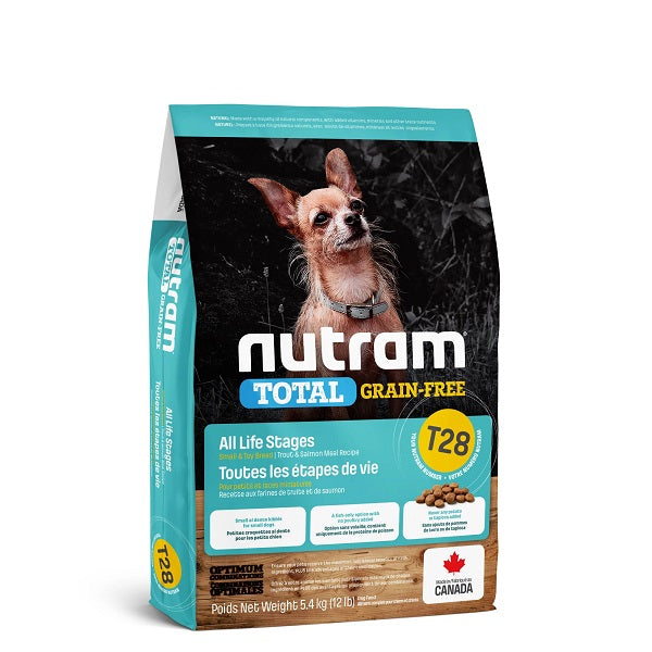 Nutram Total T28 Chien Petite Race Sans Grains Saumon et Truite 12lbs