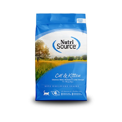 NutriSource nourriture pour chat et chaton au Poulet, Saumon et Foie 4lb - La boite à Penny