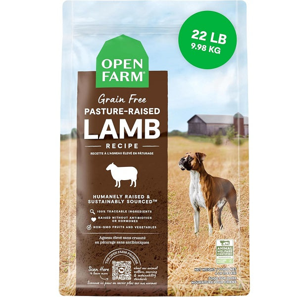 OPEN FARM Agneau Élevé au Pâturage pour chien 22 lbs