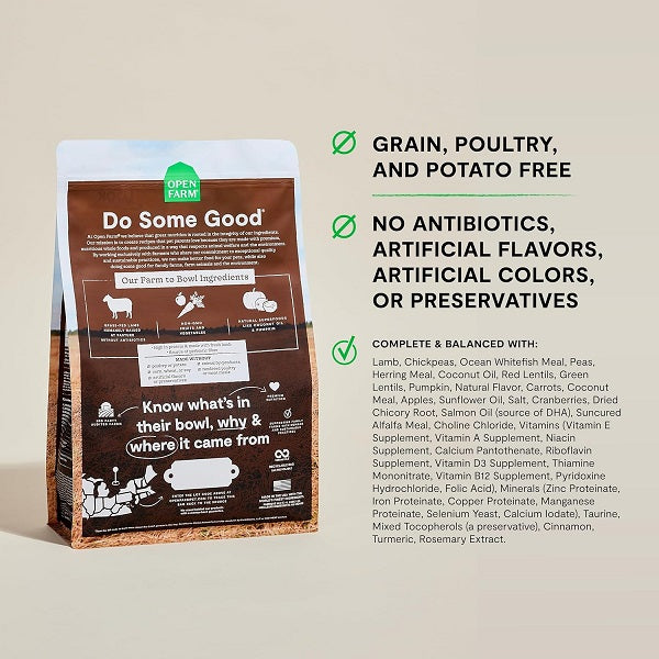 OPEN FARM Agneau Élevé au Pâturage pour chien 22 lbs