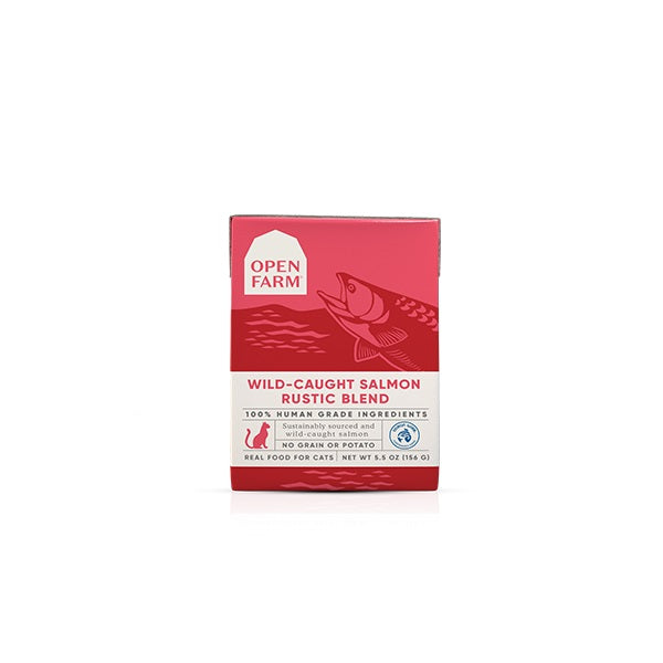 OPEN FARM mélange rustique au saumon pour chats 156g