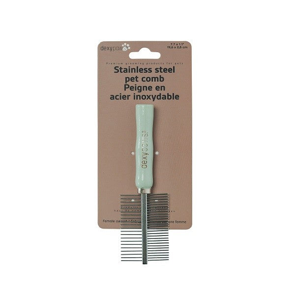 Dexypaws Outils De Toilettage Ou De Soins, Peigne Démêloir Double Face En Acier Inoxydable