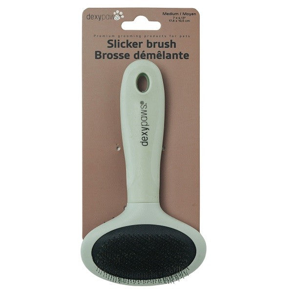 Dexypaws Outils De Toilettage Ou De Soins, Brosse Démêlante à Poils Métalliques (slicker) - Moyenne