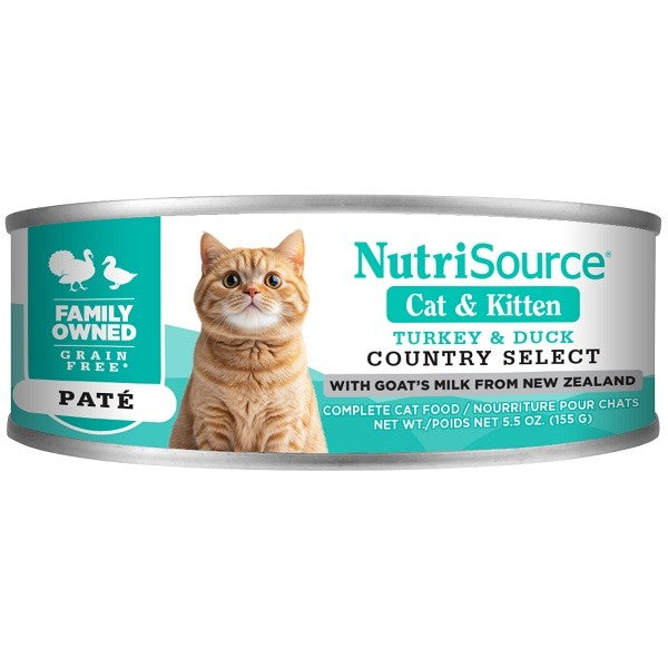 NutriSource Nourriture Chat Sans Grains Country Select Dinde et Canard