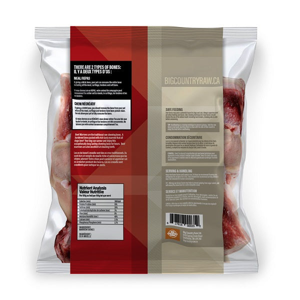 Big Country Raw Os large à moelle de boeuf 2lb
