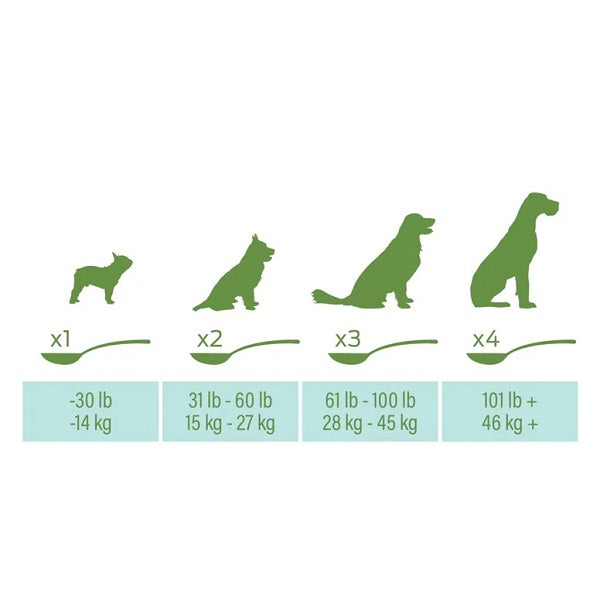 Pattes Vertes Glucosamine Supplément à saupoudrer pour chien noix de coco - La boite à Penny