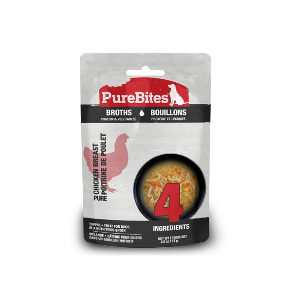 PUREBITES Bouillons protéine et légumes poitrine de poulet 57g