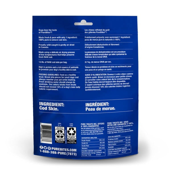 Purebites Peau de Morue Jerky 137g