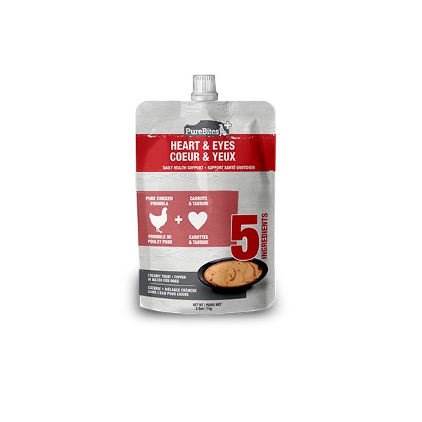 PUREBITES Plus Crémeux cœur & yeux pour chiens 71g - La boite à Penny