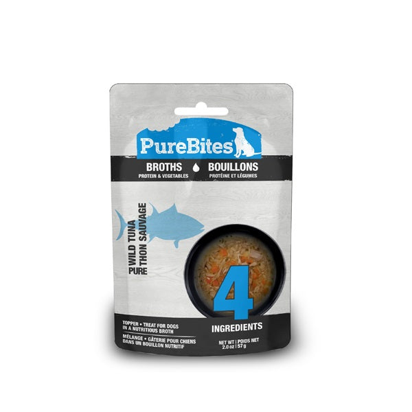 PUREBITES bouillons protéine et légumes thon sauvage 57g