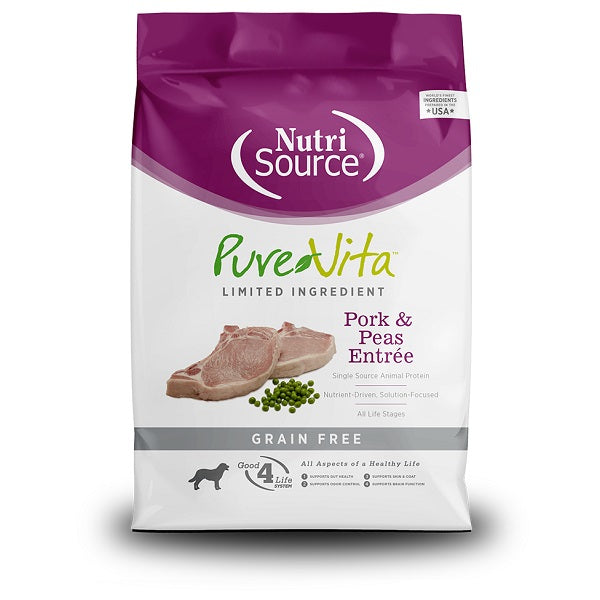NutriSource Pure Vita au porc et aux pois pour chiens 4lb