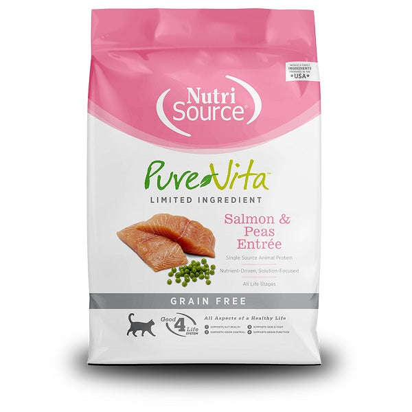 NutriSource Pure Vita au saumon et aux pois pour chats 4lb - La boite à Penny