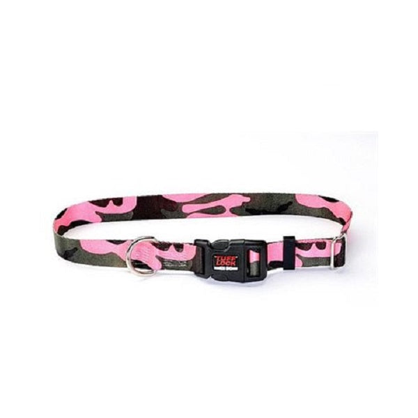 Collier Reflex 1" x 16-25" Camouflage Rose - La boite à Penny