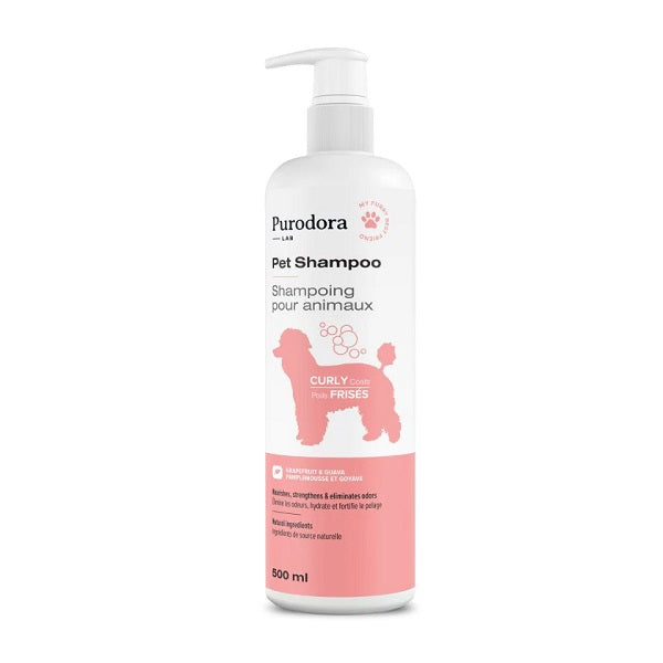 Purodora Lab Shampoing pour animaux poils frisés 500ml - La boite à Penny