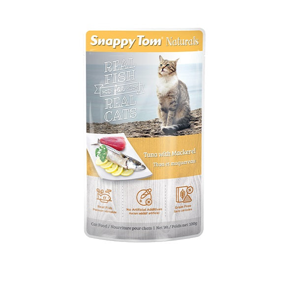 Snappy Tom Thon et Maquereau pour chats 100g - La boite à Penny