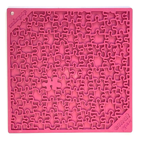 SodaPup Tapis à Lécher Jigsaw rose 8x8" - La boite à Penny