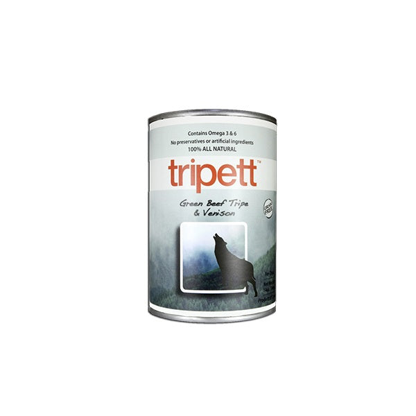 TRIPETT tripes de boeuf vertes et venaison pour chien 340g - La boite à Penny