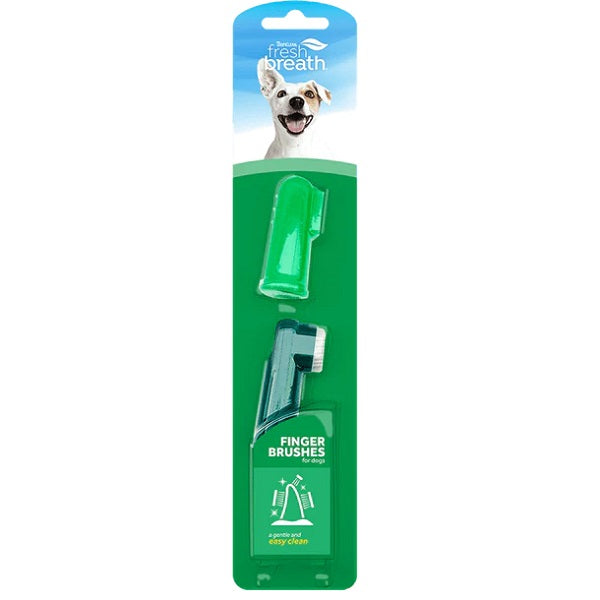 Tropiclean Fresh Breath- Brosse à Doigts pour Chiens- pqt 2 - La boite à Penny