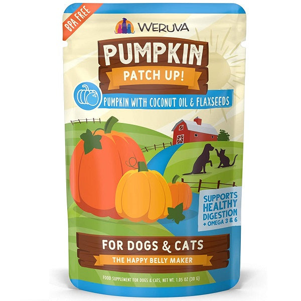 Weruva Purée de Citrouille, huile de coco et graines de lin 30g - La boite à Penny