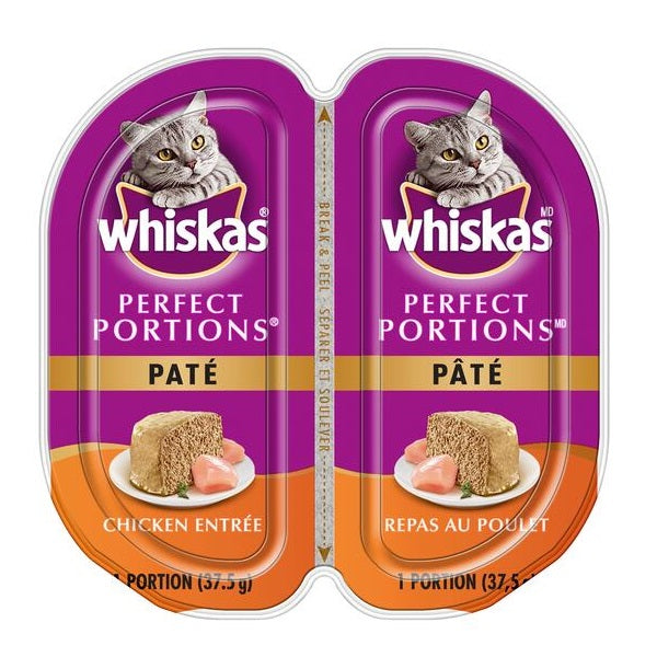 Whiskas Portions Parfaites pâté poulet 2x37.5g - La boite à Penny