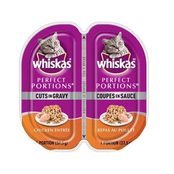 Whiskas Portions Parfaites coupes en sauce au poulet 2x37.5g - La boite à Penny