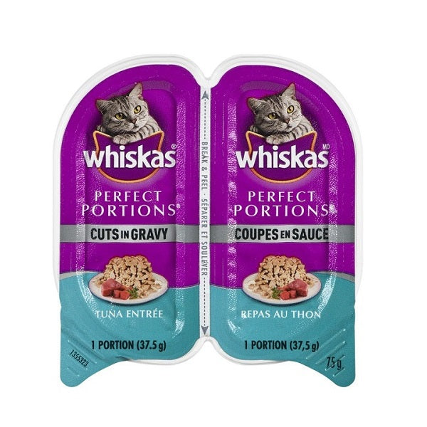 Whiskas Portions Parfaites coupes en sauce au thon 2x37.5g