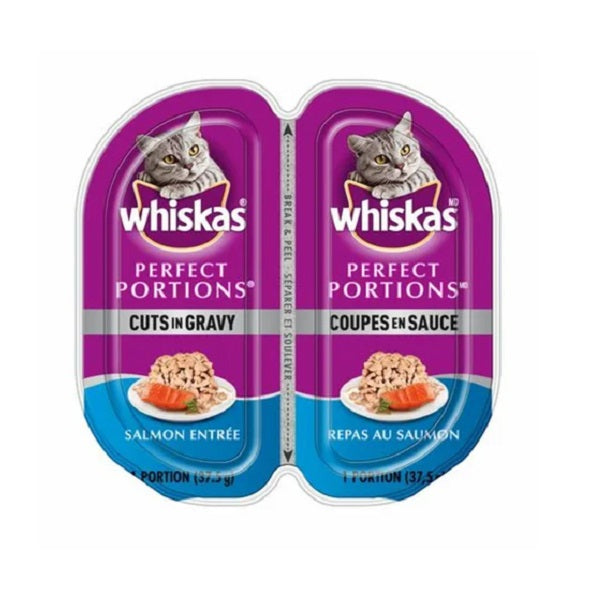 Whiskas Portions Parfaites pâté saumon 2x37.5g - La boite à Penny