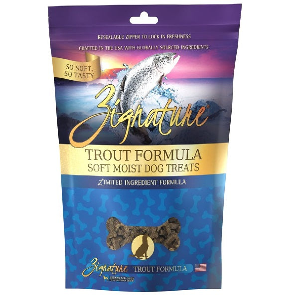 Zignature Gâteries Tendres pour Chiens Truite 113g - La boite à Penny