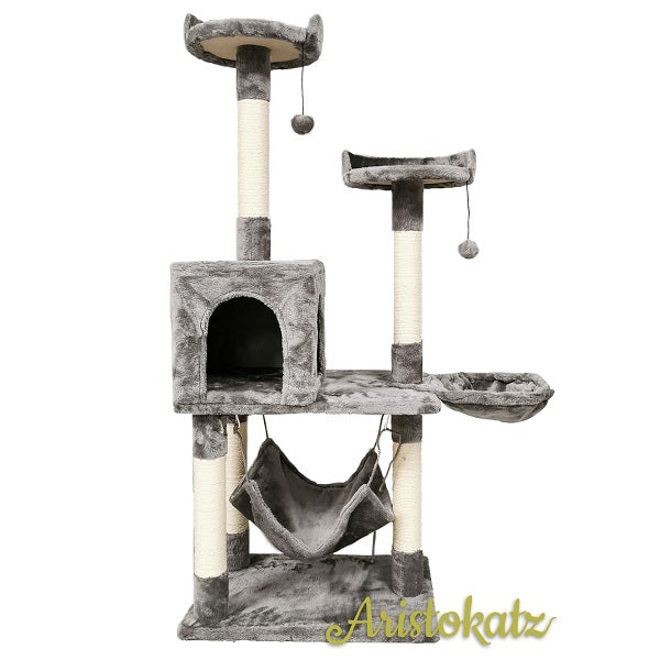Arbre à chat Aristokatz style condo 55" gris