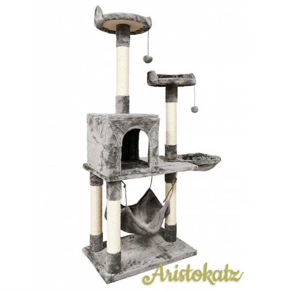 Arbre à chat Aristokatz style condo 55" gris