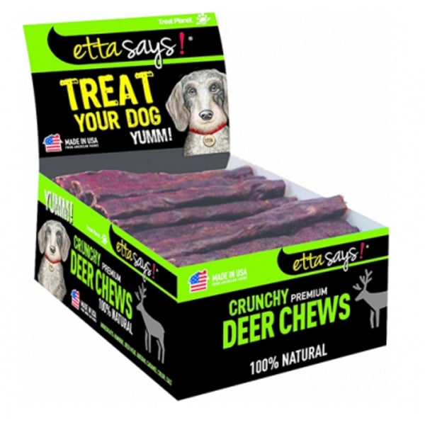 Etta Says! Gâteries Croustillantes de Chevreuil 4" - La boite à Penny