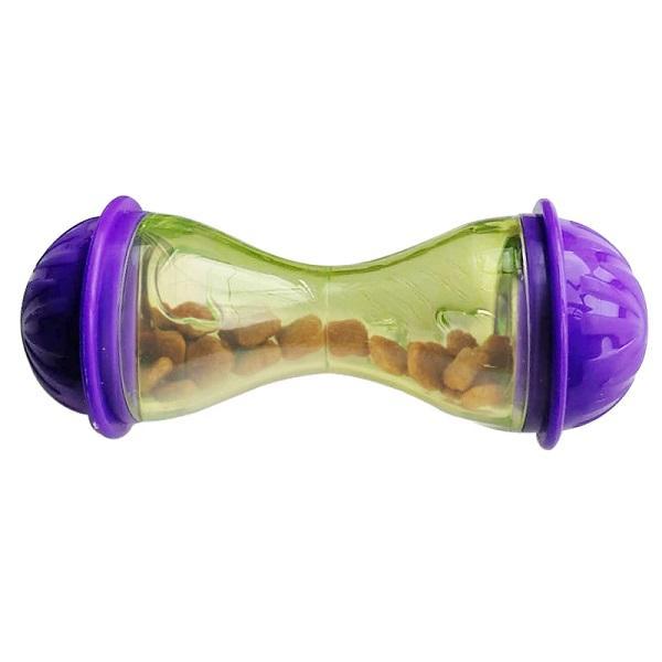 Jouet roulant interactif pour chat mauve