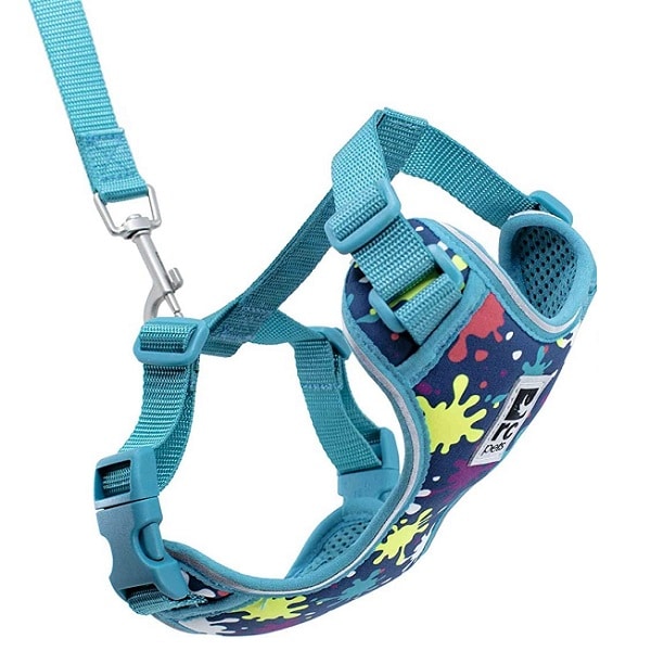 RC Pets Harnais Aventure Chat- Sarcelle motif éclat peinture Large
