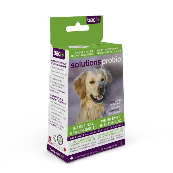 Solutions Probio pour chiens - pré et probiotiques pour problèmes intestinaux 14g - La boite à Penny