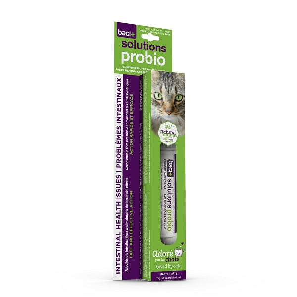 Solutions Probio+ pour chats - pré et probiotiques pour problèmes intestinaux 14g - La boite à Penny
