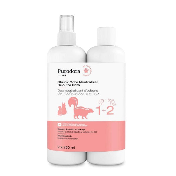 Purodora Lab Duo Shampoing Et Neutralisant D'odeurs De Moufette 2x250ml - La boite à Penny