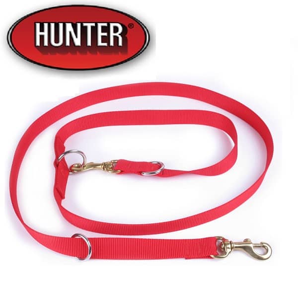 Hunter laisse en nylon rouge pour dressage