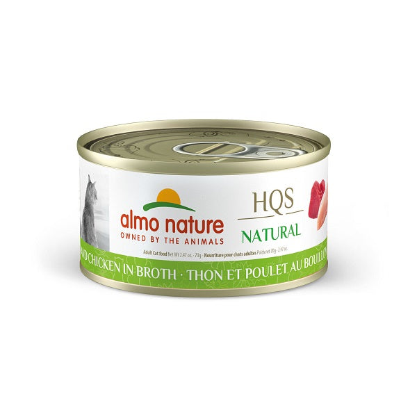 Almo Nature Hqs Natural Chat Thon Et Poulet Au Bouillon 70g