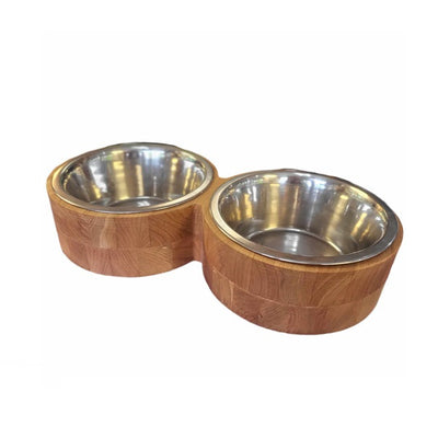 ArboRustique Bol Artisan double pour petit chien
