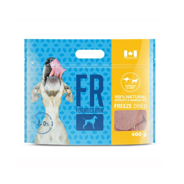 Formule Raw Kangourou et Agneau Lyophilisé pour chiens 400g