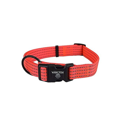 HAMILTON collier ajustable haut visibilité ORANGE 1" X 18" à 26"