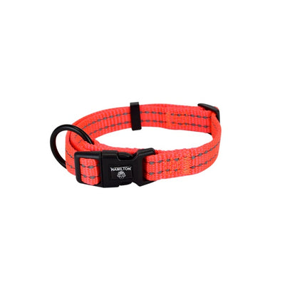 HAMILTON collier ajustable haut visibilité ORANGE 5/8" X 12" à 18"