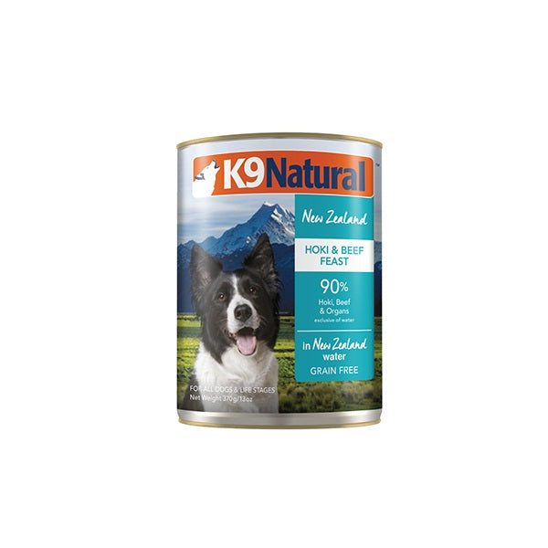 K9 Naturals festin de boeuf et hoki pour chien 370g