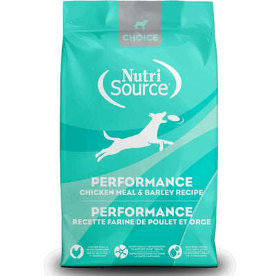 NutriSource Choice nourriture pour chien performance recette de farine de poulet et d'orge 40lb