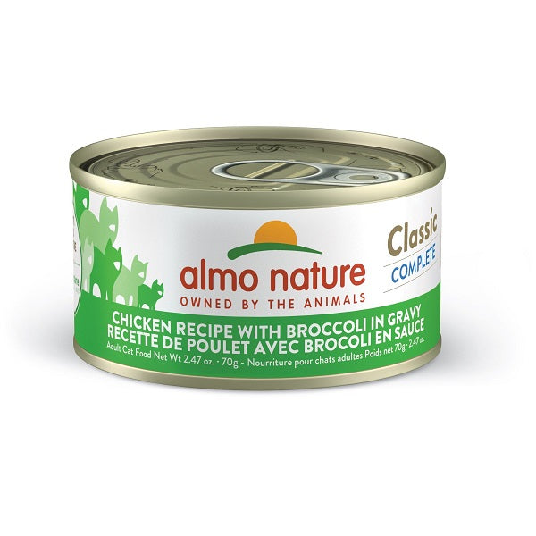 Almo Nature Classic Chat - Recette de Poulet avec Brocoli en sauce 70g
