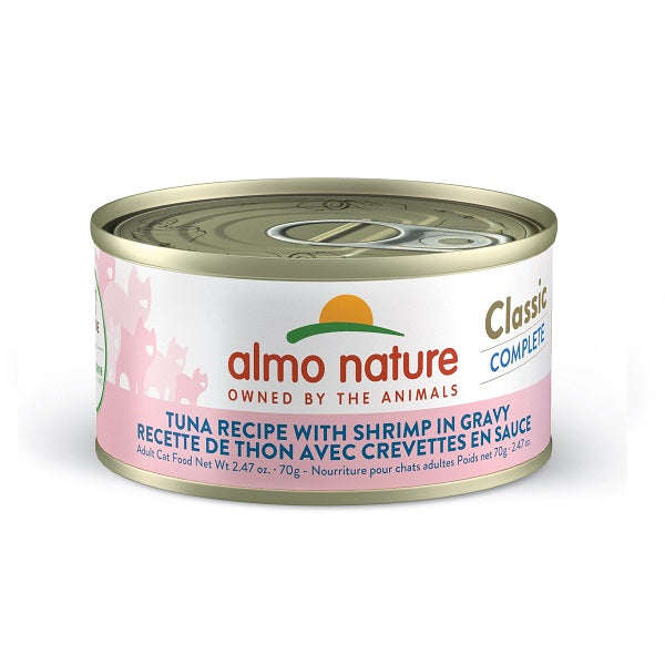 Almo Nature Classic Chat - Recette de Thon et Crevettes en sauce 70g