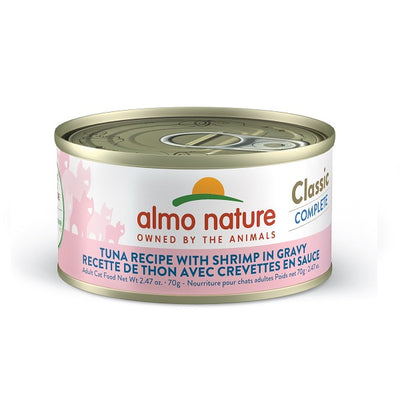 Almo Nature Classic Chat - Recette de Thon et Crevettes en sauce 70g