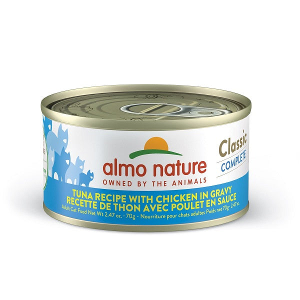 Almo Nature Classic Chat - Recette de Thon avec poulet en sauce 70g